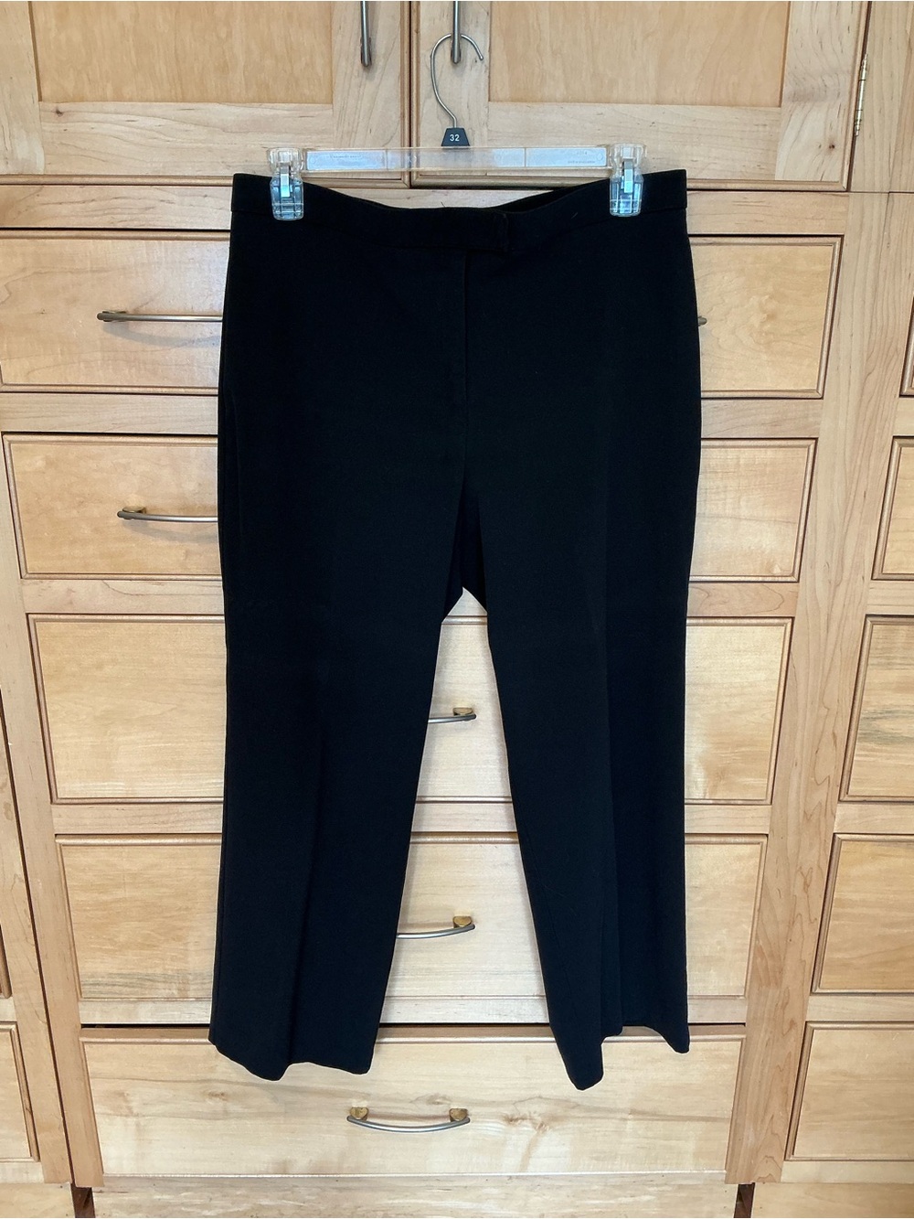 Sag Harbor Black Stretch Trousers 16P slightly stretchy straight leg.